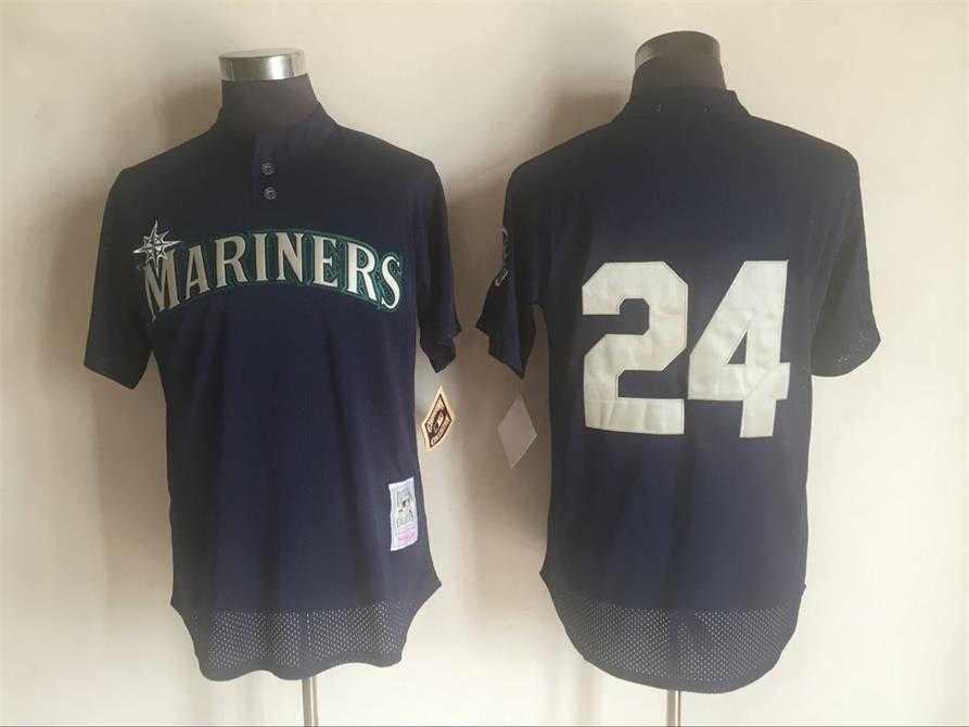 Seattle Mariners #24 Ken Griffey Jr. Navy Blue Mitchell And Ness Throwback Pullover Stitched Jersey,We sell and wholesale Seattle Mariners #24 Ken Griffey Jr. Navy Blue Mitchell And Ness Throwback Pullover Stitched Jersey on line form chian!